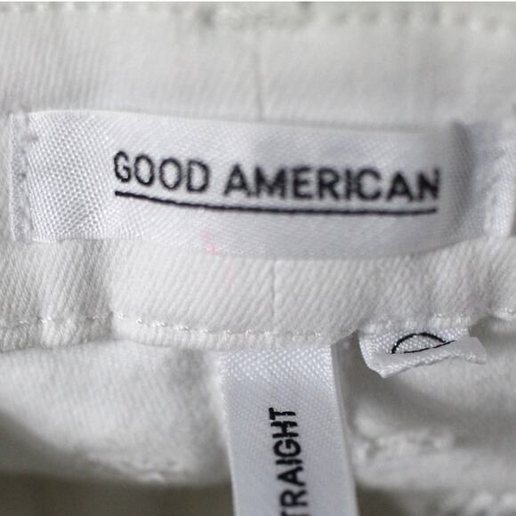Good American Always Fits Good Classic Slim Straight Jean Size 2/26 Raw Hem - Picture 3 of 6